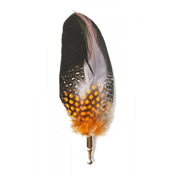Genius Bowtie - Edison - Black - Real Feathers Pin - Luxury High Quality Pin
