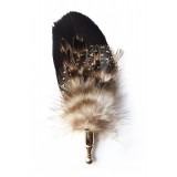 Genius Bowtie - Galileo - Black - Real Feathers Pin - Luxury High Quality Pin