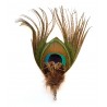 Genius Bowtie - Pythagoras - Almond - Real Feathers Pin - Luxury High Quality Pin