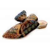 Genius Bowtie - Genius Shoes - Oriental Authentic Green - Leather Shoes with Real Feathers - Luxury High Quality Bow Tie