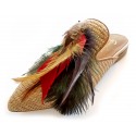 Genius Bowtie - Genius Shoes - Summer Rafia - Rafia Shoes with Real Feathers - Luxury High Quality Bow Tie