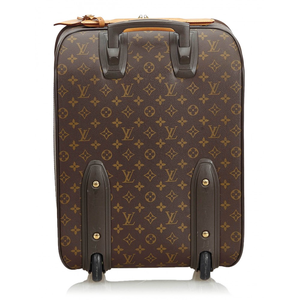 Louis Vuitton Vintage - Monogram Pegase 45 Trolley - Brown - Leather Trolley - Luxury High ...