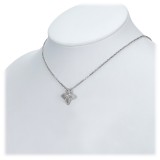 Louis Vuitton Vintage - Quatrefoil Diamond Necklace - Oro Bianco 18K - Collana LV - Alta Qualità Luxury