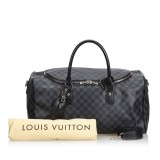 Louis Vuitton Vintage - Damier Ebene Graphite Roadster 50 Bag - Graphite - Damier Canvas and Leather - Luxury High Quality