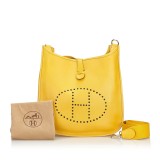 Hermès Vintage - Leather Evelyne I GM Bag - Yellow - Leather Handbag - Luxury High Quality