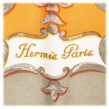 Hermès Vintage - Cheval Turc Silk Scarf - Arancione Multi - Foulard in Seta - Alta Qualità Luxury