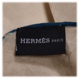 Hermès Vintage - Cotton Scarf - Brown Beige - Cotton Foulard - Luxury High Quality