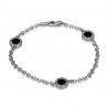 Bulgari Vintage - 18K Onyx Station Bracelet - Bvlgari Bracelet in 18K White Gold - Luxury High Quality
