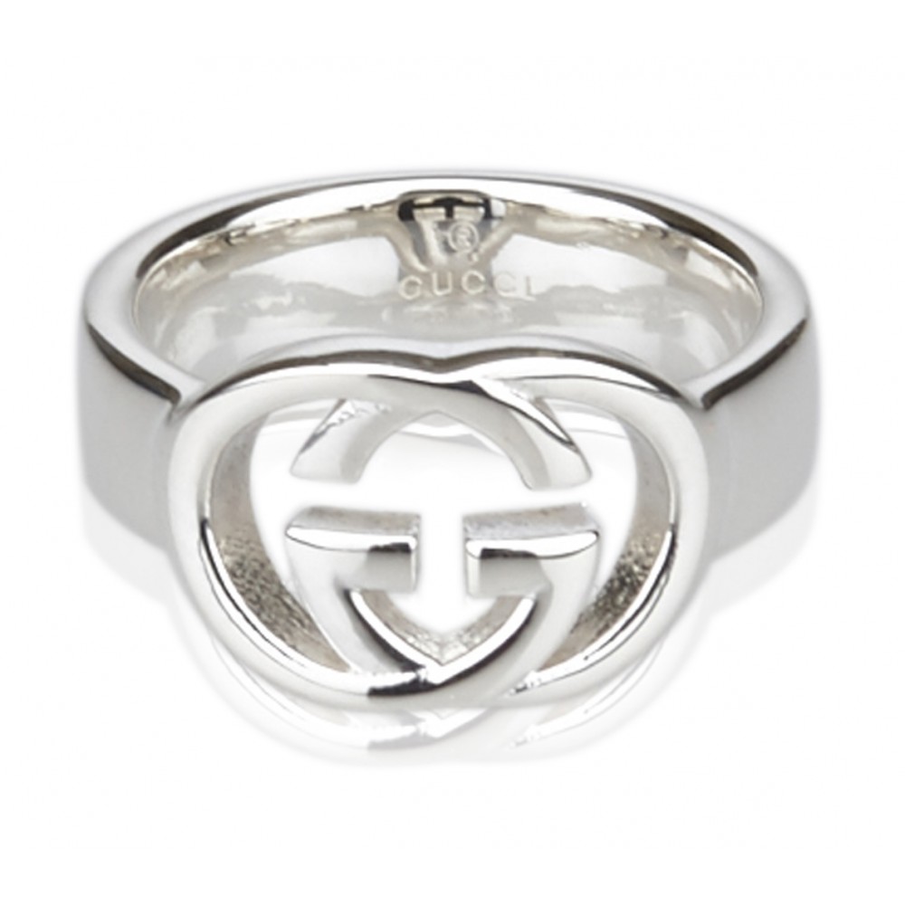 Gucci Vintage - GG Logo Band - Silver - Gucci Ring - Luxury High Quality -  Avvenice