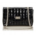 Chanel Vintage - Choco Bar Chain Cotton Handbag Bag - Black - Leather Handbag - Luxury High Quality