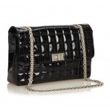 Chanel Vintage - Choco Bar Chain Cotton Handbag Bag - Nero - Borsa in Pelle - Alta Qualità Luxury