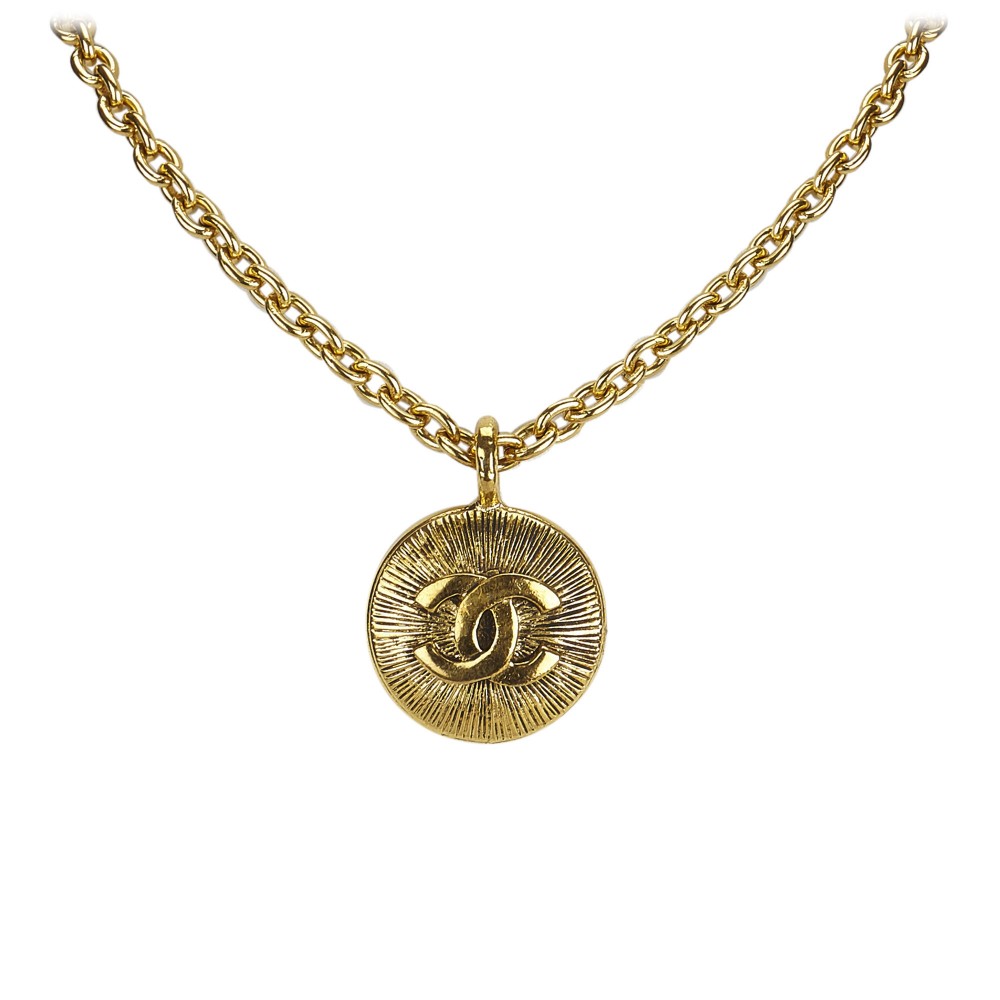 chanel logo necklace real gold