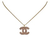 Chanel Vintage - CC Rhinestone Necklace - Gold - Necklace Chanel - Luxury High Quality