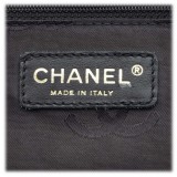 Chanel Vintage - Surpique Wool Shoulder Bag - Grey - Leather and Wool Handbag - Luxury High Quality
