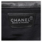 Chanel Vintage - Leather Patchwork Tote Bag - Black - Leather Handbag - Luxury High Quality