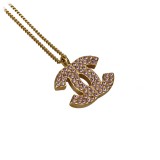 Chanel Vintage - CC Rhinestone Necklace - Gold - Necklace Chanel - Luxury High Quality