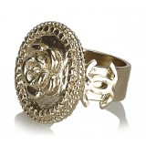 Chanel Vintage - Camellia Metallic Ring - Gold - Chanel Ring - Luxury High Quality