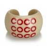 Chanel Vintage - Coco Resin Ring - White Ivory - Chanel Ring - Luxury High Quality