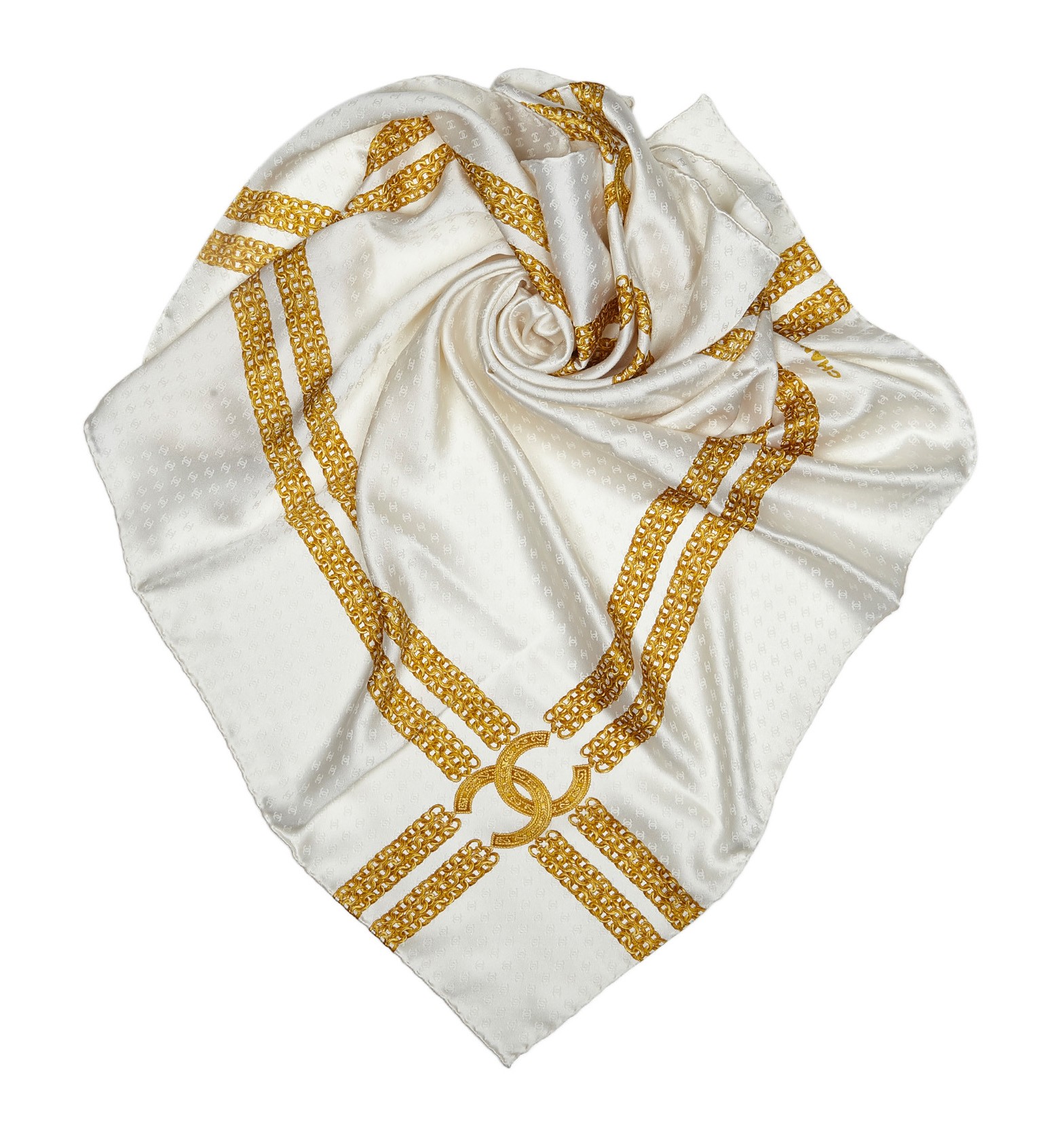 chanel silk shawl