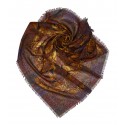 Chanel Vintage - Art Printed Silk Scarf - Brown - Silk Foulard - Luxury High Quality