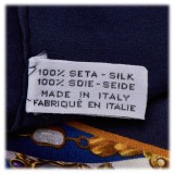 Chanel Vintage - Printed CC Silk Scarf - Blu - Foulard in Seta - Alta Qualità Luxury