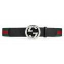 Gucci Vintage - GG Web Belt - Nero Multi - Cintura in Pelle - Alta Qualità Luxury