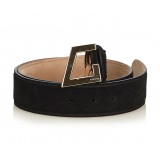 Gucci Vintage - Suede Belt - Nero - Cintura in Pelle - Alta Qualità Luxury