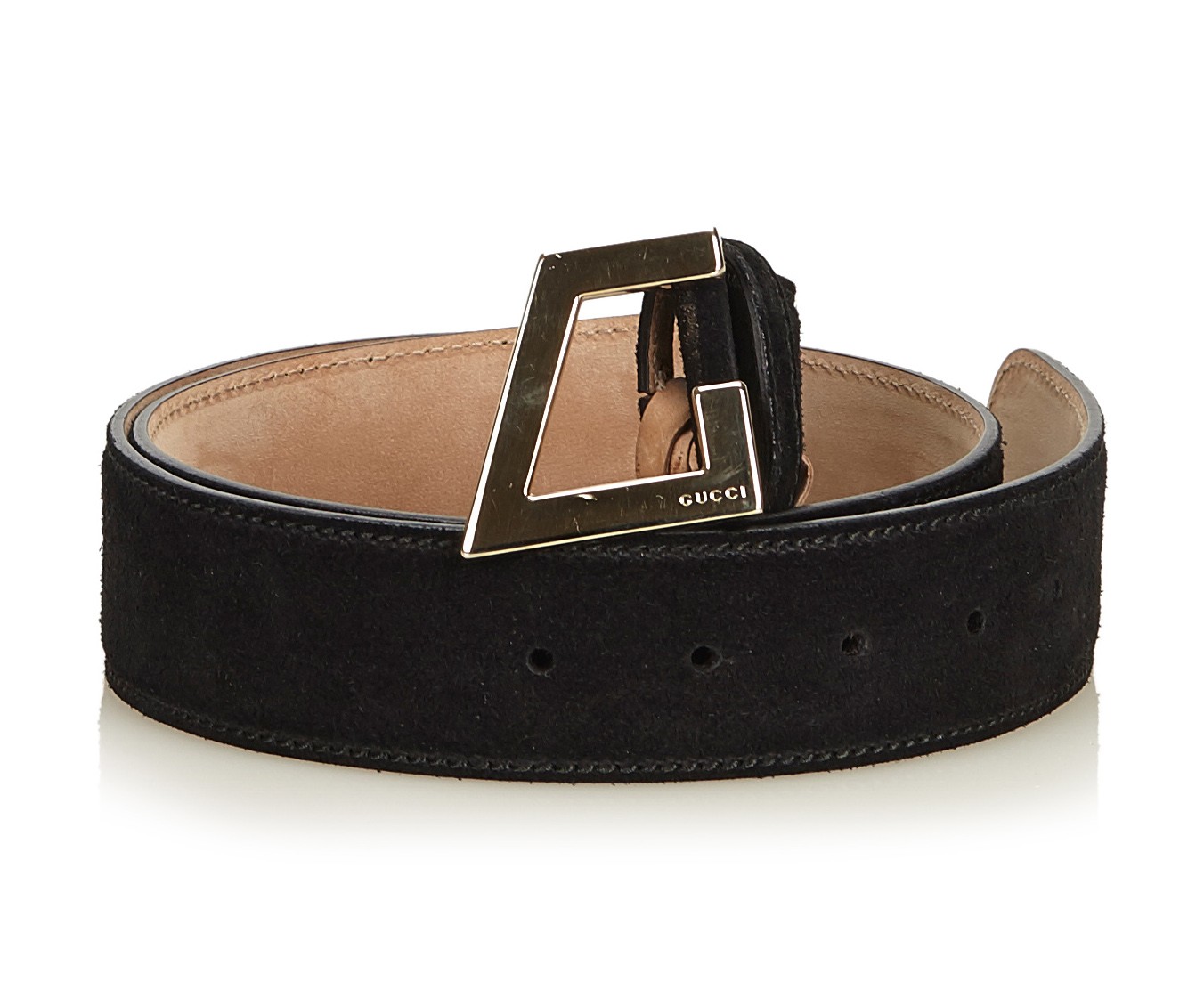 Gucci Vintage - Suede Belt - Black - Leather Belt - Luxury High