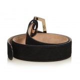 Gucci Vintage - Suede Belt - Nero - Cintura in Pelle - Alta Qualità Luxury
