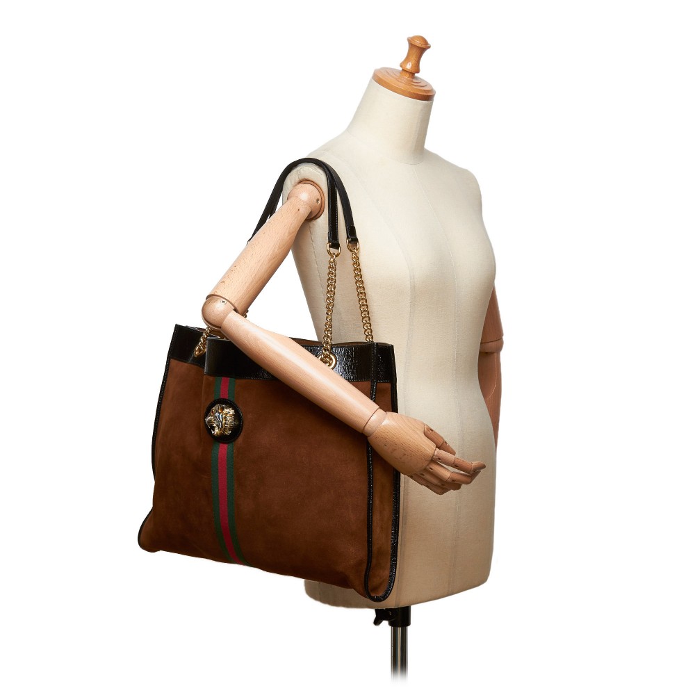 Gucci Vintage - 2018 Large Rajah Tote Bag - Brown - Leather Handbag - Luxury High Quality - Avvenice