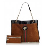 Gucci Vintage - 2018 Large Rajah Tote Bag - Brown - Leather Handbag - Luxury High Quality