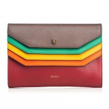 Gucci Vintage - Leather Totem Clutch Bag - Marrone - Borsa in Pelle - Alta Qualità Luxury