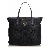 Gucci Vintage - Brocade Leather Stirrup Tote Bag - Nero - Borsa in Pelle - Alta Qualità Luxury
