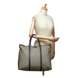 Gucci Vintage - GG Weekender Bag - Marrone - Borsa in Pelle - Alta Qualità Luxury