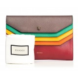 Gucci Vintage - Leather Totem Clutch Bag - Marrone - Borsa in Pelle - Alta Qualità Luxury