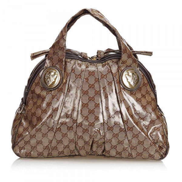 Gucci Vintage - GG Crystal Hysteria Handbag Bag - Marrone - Borsa in Pelle - Alta Qualità Luxury