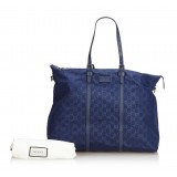 Gucci Vintage - GG Nylon Travel Bag - Blue - Leather Handbag - Luxury High Quality