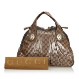 Gucci Vintage - GG Crystal Hysteria Handbag Bag - Marrone - Borsa in Pelle - Alta Qualità Luxury