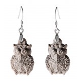 Coffarte - Owls Earrings - Sicilian Artisan Earrings in Ceramic - Luxury High Quality Handcraft Earrings