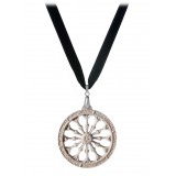 Coffarte - Sicilian Cart Wheel Necklace - Sicilian Artisan Necklace in Ceramic - Luxury High Quality Handcraft Necklace