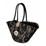 Coffarte - Medium Modern Woman Black Coffa - Sicilian Artisan Handbag - Sicilian Coffa - Luxury High Quality Handicraft Bag