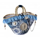 Coffarte - Medium Royal Copenhagen Coffa - Sicilian Artisan Handbag - Sicilian Coffa - Luxury High Quality Handicraft Bag