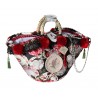 Coffarte - Coffa Piatti e Rose Media - Borsa Artigianale Siciliana - Coffa Siciliana - Borsa Artigianale di Alta Qualità Luxury