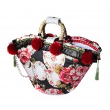 Coffarte - Medium Plates and Roses Coffa - Sicilian Artisan Handbag - Sicilian Coffa - Luxury High Quality Handicraft Bag