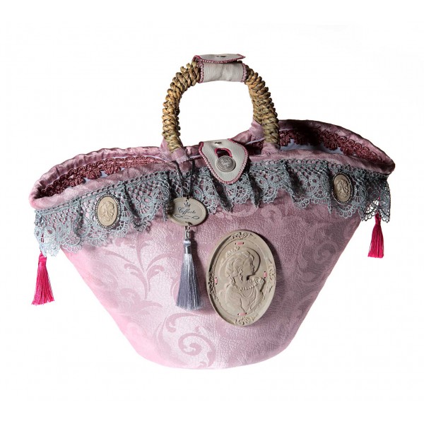 Coffarte - Medium Rosetta Vintage Coffa - Sicilian Artisan Handbag - Sicilian Coffa - Luxury High Quality Handicraft Bag
