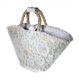 Coffarte - Lady Diana Coffa - White - Collections - Sicilian Artisan Handbag - Luxury High Quality Handicraft Bag