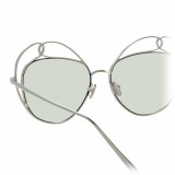 Linda Farrow - 853 C6 Round Sunglasses - White Gold - Linda Farrow Eyewear