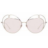 Linda Farrow - 853 C5 Round Sunglasses - Light Gold - Linda Farrow Eyewear
