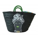 SicuLAB - Coffa Moro Black - Sicilian Artisan Handbag - Sicilian Coffa - Luxury High Quality Handicraft Bag
