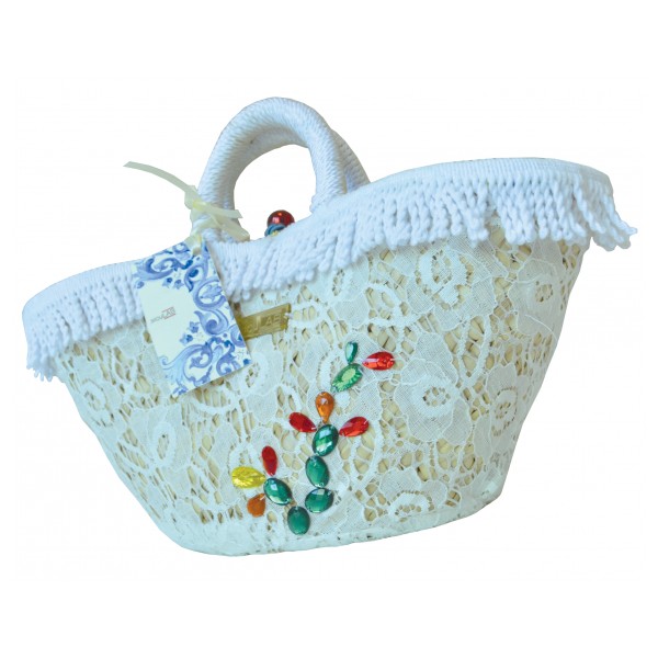 SicuLAB - Coffa Wedding - Sicilian Artisan Handbag - Sicilian Coffa - Luxury High Quality Handicraft Bag